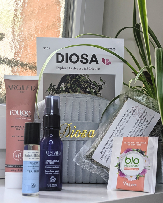 trousse Diosa bleu beauté peau